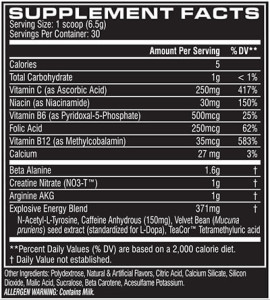 Cellucor C4 Ingredients